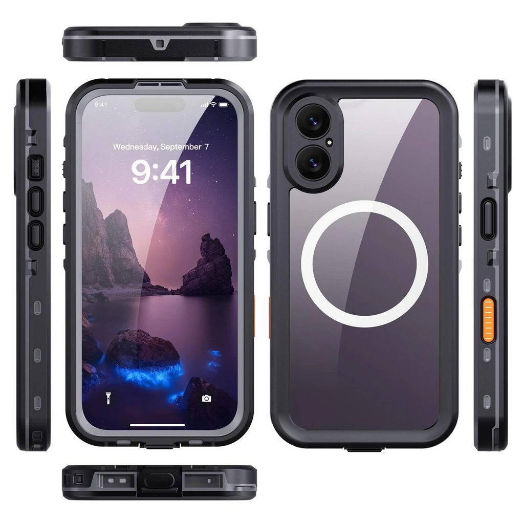 iPHONE 17 IP 68 WATER RESISTANT CASE BLACK
